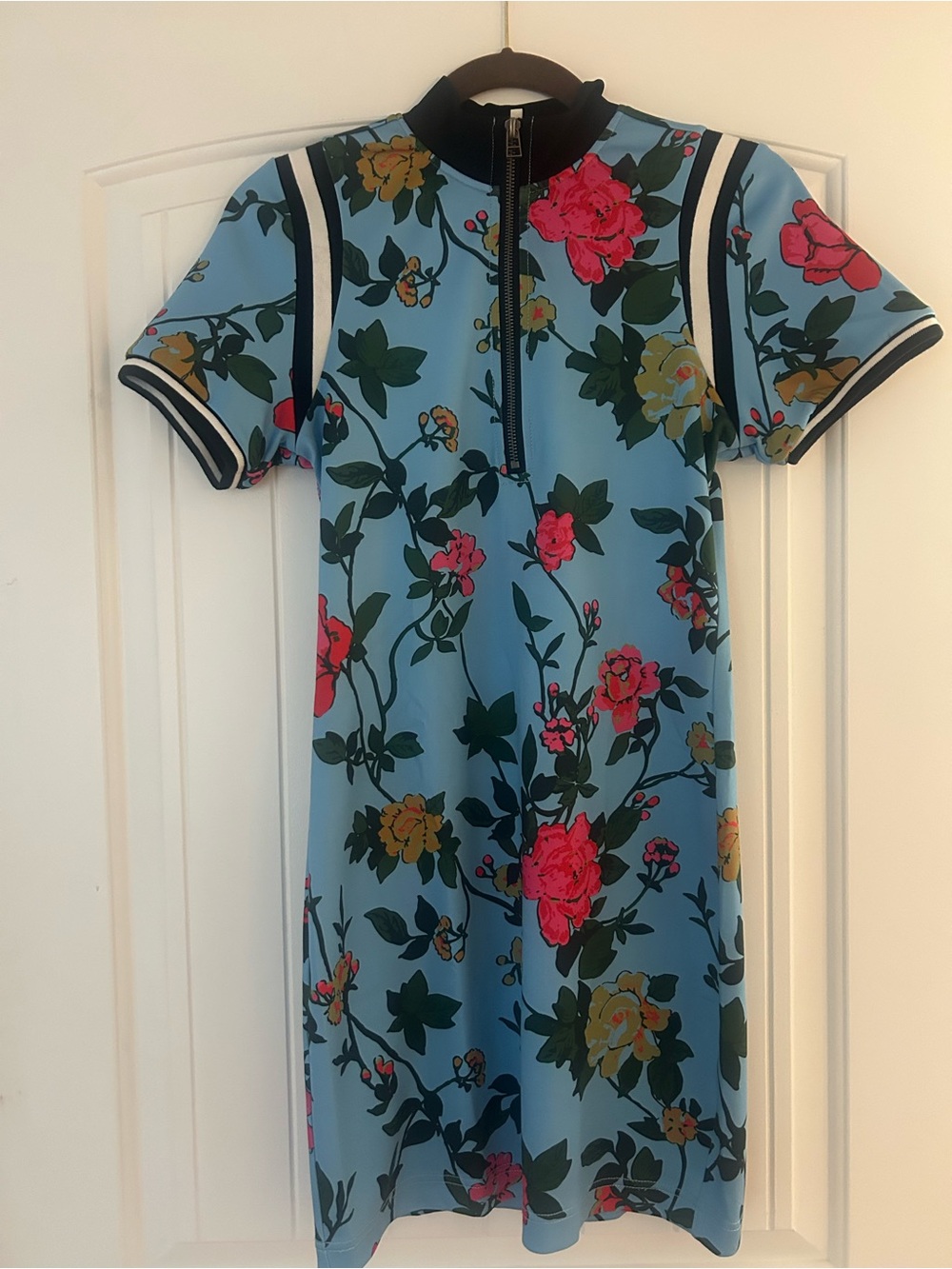 Pam and Gela floral print mini track dress